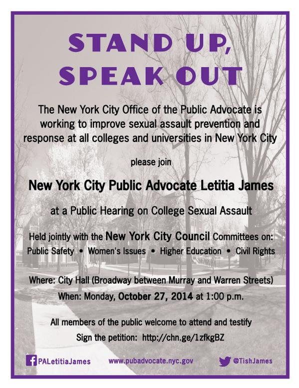 Stand up Speak out 10.27